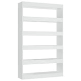 Book Cabinet/Room Divider White 100x30x166 cm - Front View