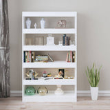 Book Cabinet/Room Divider White 100x30x166 cm - Side View