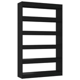 Book Cabinet/Room Divider Black 100x30x166 cm - Front View
