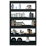 Book Cabinet/Room Divider Black 100x30x166 cm - Top-Down View