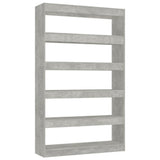 Book Cabinet/Room Divider Concrete Grey 100x30x166 cm