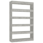 Book Cabinet/Room Divider Concrete Grey 100x30x166 cm