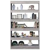 Book Cabinet/Room Divider Concrete Grey 100x30x166 cm - Top-Down View