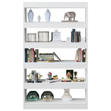 Book Cabinet/Room Divider High Gloss White 100x30x166 cm - Top-Down View