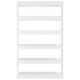Book Cabinet/Room Divider High Gloss White 100x30x166 cm