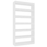 Book Cabinet/Room Divider White 100x30x198 cm Engineered wood