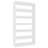 Book Cabinet/Room Divider White 100x30x198 cm Engineered wood - Front View