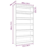 Book Cabinet/Room Divider White 100x30x198 cm Engineered wood
