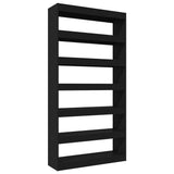 Book Cabinet/Room Divider Black 100x30x198 cm Engineered wood - Front View