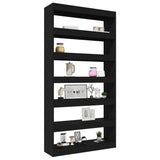 Book Cabinet/Room Divider Black 100x30x198 cm Engineered wood - Top-Down View
