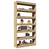Book Cabinet/Room Divider Sonoma Oak 100x30x198 cm Engineered wood - Top-Down View