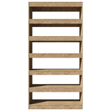 Book Cabinet/Room Divider Sonoma Oak 100x30x198 cm Engineered wood - 45-Degree Angle