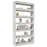 Book Cabinet/Room Divider Concrete Grey 100x30x198 cm Engineered wood - Top-Down View