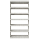 Book Cabinet/Room Divider Concrete Grey 100x30x198 cm Engineered wood