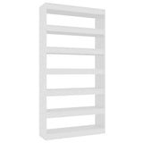 Book Cabinet/Room Divider High Gloss White 100x30x198 cm Engineered wood