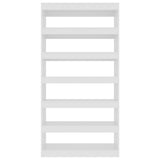 Book Cabinet/Room Divider High Gloss White 100x30x198 cm Engineered wood - 45-Degree Angle