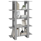 Book Cabinet/Room Divider Grey Sonoma 100x30x160 cm - 45-Degree Angle