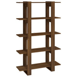 Book Cabinet/Room Divider Brown Oak 100x30x160 cm - Front View