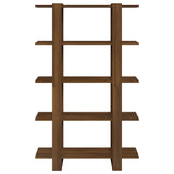 Book Cabinet/Room Divider Brown Oak 100x30x160 cm - Side View