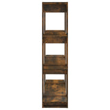 Book Cabinet/Room Divider Smoked Oak 100x30x123.5 cm - Top-Down View