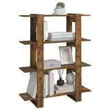 Book Cabinet/Room Divider Smoked Oak 100x30x123.5 cm - 45-Degree Angle