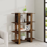 Book Cabinet/Room Divider Smoked Oak 100x30x123.5 cm - Rear View