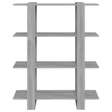 Book Cabinet/Room Divider Grey Sonoma 100x30x123.5 cm - Side View