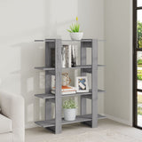 Book Cabinet/Room Divider Grey Sonoma 100x30x123.5 cm - Rear View