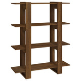 Book Cabinet/Room Divider Brown Oak 100x30x123.5 cm - Front View