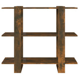 Book Cabinet/Room Divider Smoked Oak 100x30x87 cm - Side View