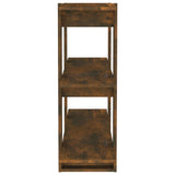 Book Cabinet/Room Divider Smoked Oak 100x30x87 cm - Top-Down View