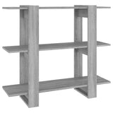 Book Cabinet/Room Divider Grey Sonoma 100x30x87 cm - Front View