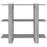Book Cabinet/Room Divider Grey Sonoma 100x30x87 cm - Side View