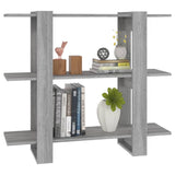 Book Cabinet/Room Divider Grey Sonoma 100x30x87 cm - 45-Degree Angle