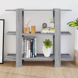 Book Cabinet/Room Divider Grey Sonoma 100x30x87 cm - Rear View