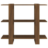 Book Cabinet/Room Divider Brown Oak 100x30x87 cm - Side View