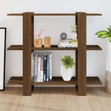 Book Cabinet/Room Divider Brown Oak 100x30x87 cm - Rear View