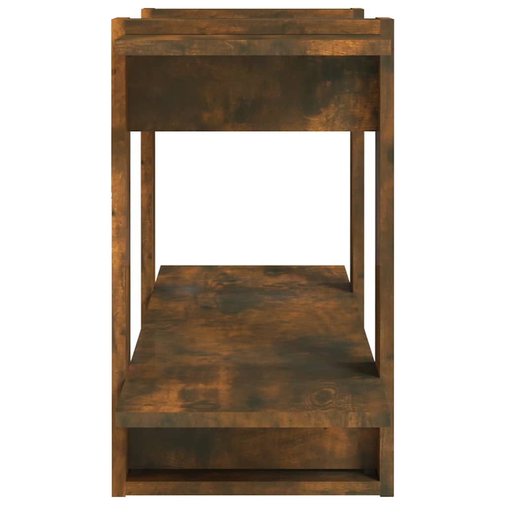 Book Cabinet Smoked Oak 100x30x51 cm Engineered Wood