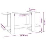 Book Cabinet Smoked Oak 100x30x51 cm Engineered Wood