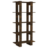 Book Cabinet/Room Divider Smoked Oak 80x30x160 cm Engineered Wood - Front View