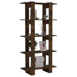Book Cabinet/Room Divider Smoked Oak 80x30x160 cm Engineered Wood - Top-Down View