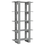 Book Cabinet/Room Divider Grey Sonoma 80x30x160 cm