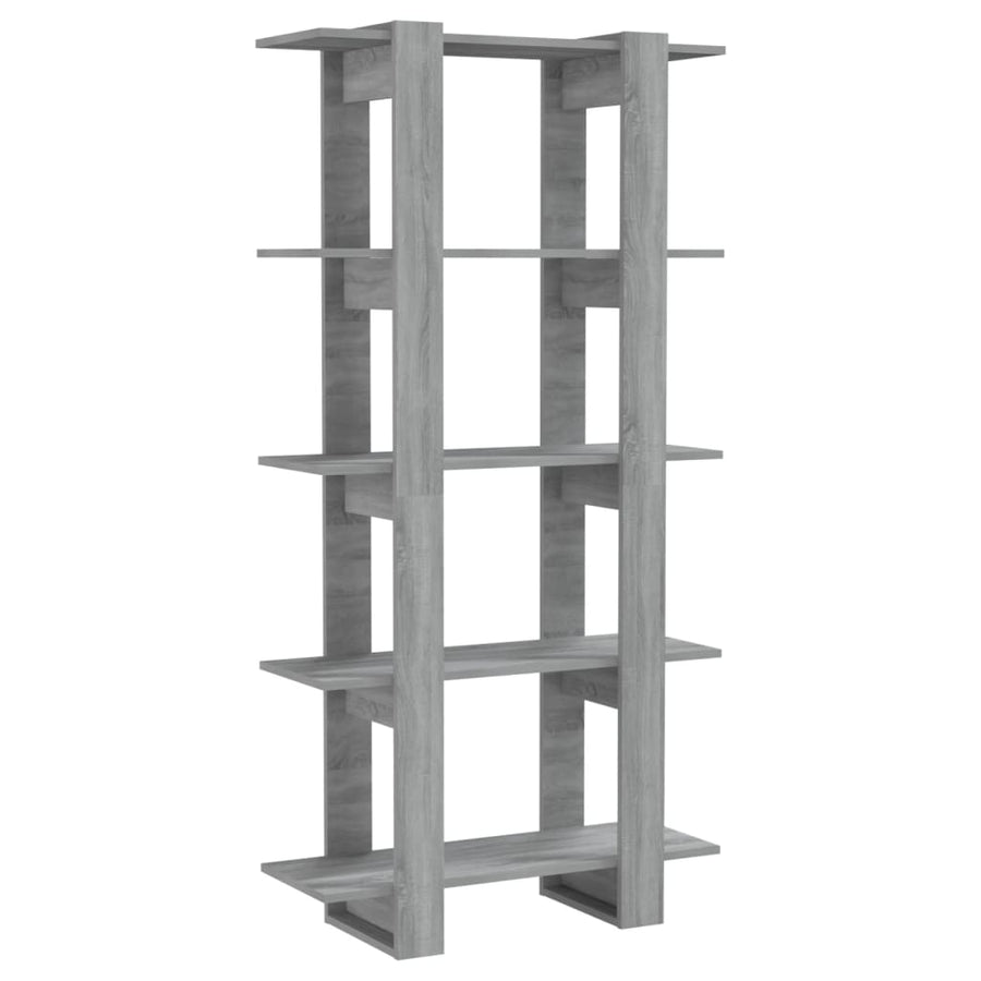Book Cabinet/Room Divider Grey Sonoma 80x30x160 cm