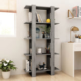 Book Cabinet/Room Divider Grey Sonoma 80x30x160 cm Engineered Wood - Side View