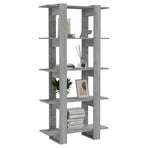 Book Cabinet/Room Divider Grey Sonoma 80x30x160 cm