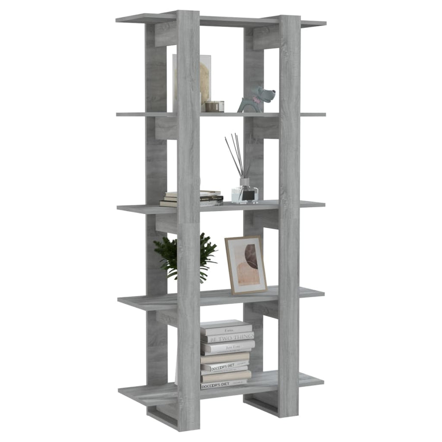 Book Cabinet/Room Divider Grey Sonoma 80x30x160 cm