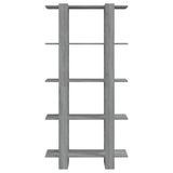 Book Cabinet/Room Divider Grey Sonoma 80x30x160 cm Engineered Wood - 45-Degree Angle