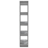 Book Cabinet/Room Divider Grey Sonoma 80x30x160 cm Engineered Wood - Rear View