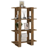 Book Cabinet/Room Divider Smoked Oak 80x30x123.5 cm - Top-Down View