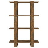Book Cabinet/Room Divider Smoked Oak 80x30x123.5 cm - 45-Degree Angle